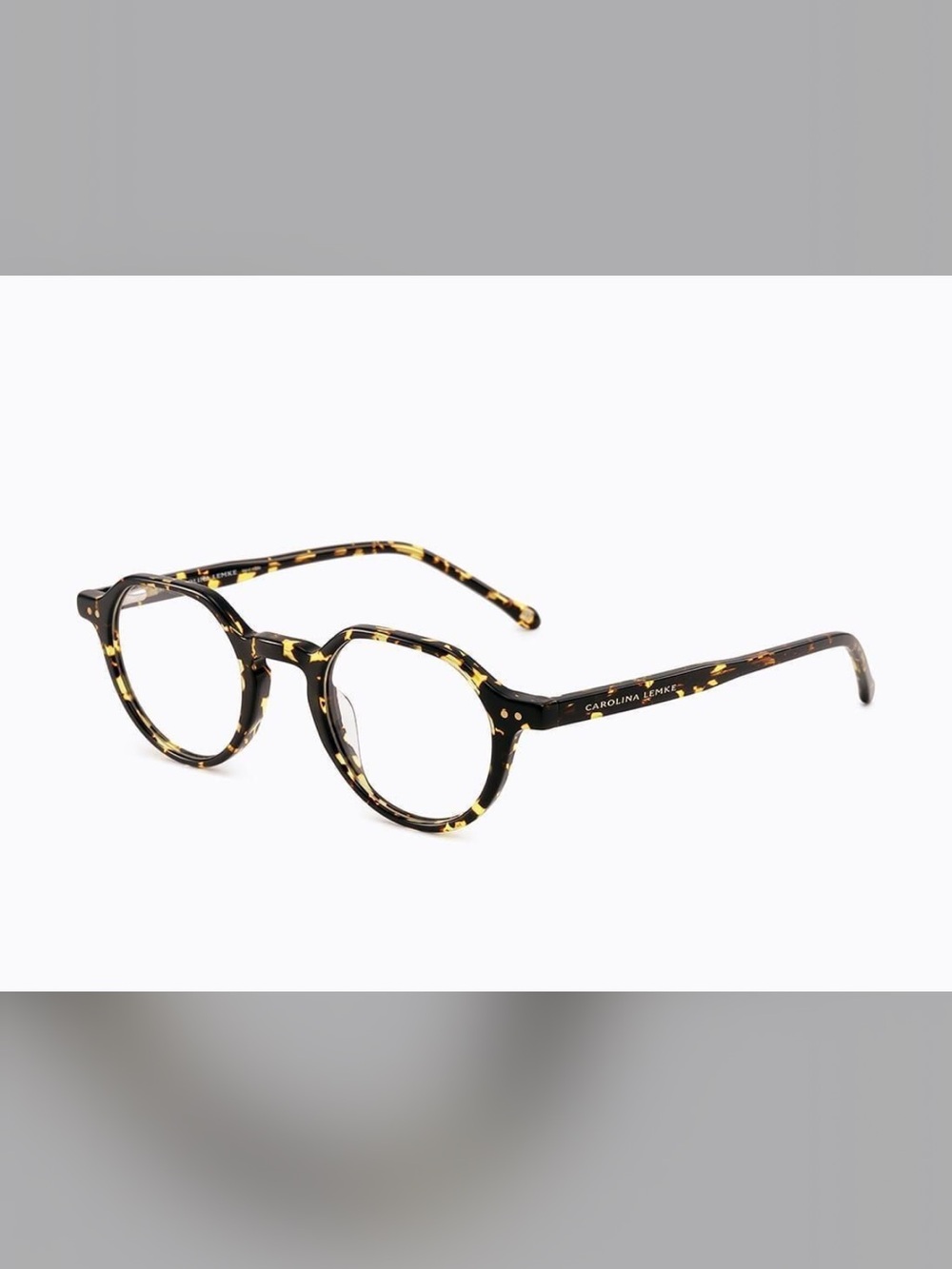 Carolina Lemke Tortoiseshell Round Reading Glasses in Brown/Gold